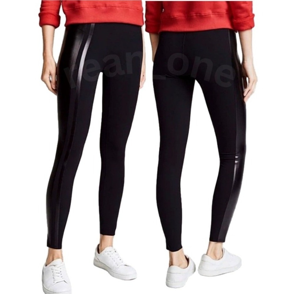 SPANX By Sara Blakely Women's Contrasting Glossy Side Stripe Legging Size Small